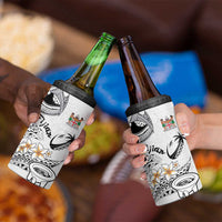 Fijian Traditional Culture 4 in 1 Can Cooler Tumbler Tapa Tribal Tattoos LT03 - Polynesian Pride