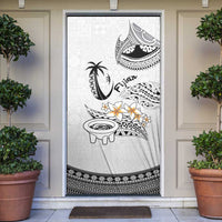 Fijian Traditional Culture Door Cover Tapa Tribal Tattoos LT03 White - Polynesian Pride