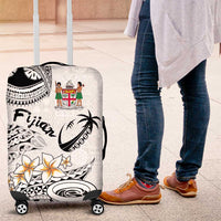 Fijian Traditional Culture Luggage Cover Tapa Tribal Tattoos LT03 White - Polynesian Pride