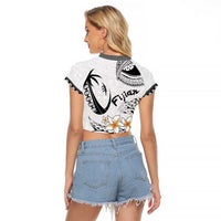 Fijian Traditional Culture Raglan Cropped T Shirt Tapa Tribal Tattoos LT03 - Polynesian Pride