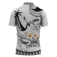 Fijian Traditional Culture Zipper Polo Shirt Tapa Tribal Tattoos LT03 - Polynesian Pride