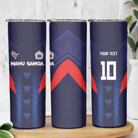 Custom Rugby Samoa Skinny Tumbler Siva Tau Spirit Sporty Vibes LT03 - Polynesian Pride