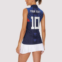 Custom Rugby Samoa Women Sleeveless Polo Shirt Siva Tau Spirit Sporty Vibes LT03 - Polynesian Pride