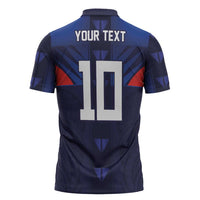 Custom Rugby Samoa Zipper Polo Shirt Siva Tau Spirit Sporty Vibes LT03 - Polynesian Pride