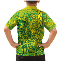 Cook Islands Vaa Polynesian Art Tattoo Family Matching Mermaid Dress and Hawaiian Shirt National Color