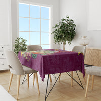 Hawaii Honu Mele Kalikimaka Tablecloth Santa Tropical Flower Aloha Summer Pink Version LT03 - Polynesian Pride