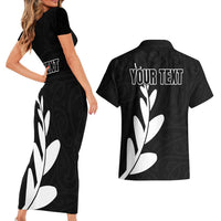 Personalised New Zealand Canoeing Special Jersey Couples Matching Short Sleeve Bodycon Dress and Hawaiian Shirt LT03 - Polynesian Pride