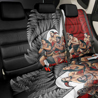New Zealand Te Matatini Back Car Seat Cover Kapa Haka and Silver Fern - Maori Art Pattern LT03 - Polynesian Pride