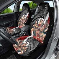 New Zealand Te Matatini Car Seat Cover Kapa Haka and Silver Fern - Maori Art Pattern LT03 - Polynesian Pride