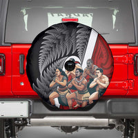 New Zealand Te Matatini Spare Tire Cover Kapa Haka and Silver Fern - Maori Art Pattern LT03 - Polynesian Pride