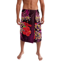 Pasifika Festival Lavalava Plumeria Turtles with Hibiscus - Polynesian Art Tattoo Pink Color LT03 Pink - Polynesian Pride