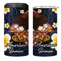 American Samoa Flag Day 4 in 1 Can Cooler Tumbler Polynesian Tatau Art and Plumeria LT03 One Size: 16 oz Black - Polynesian Pride
