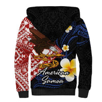 American Samoa Flag Day Sherpa Hoodie Polynesian Tatau Art and Plumeria LT03 - Polynesian Pride
