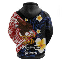 American Samoa Flag Day Zip Hoodie Polynesian Tatau Art and Plumeria