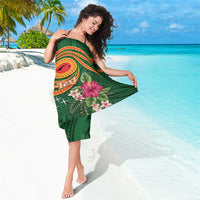 Manuʻa Islands Sarong Polynesian Art Tattoo Style and Tropical Plants