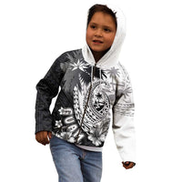 Hafa Adai Guam Kid Hoodie Polynesian Palm Tree Tattoo Hibiscus and Plumeria Art LT03 - Polynesian Pride