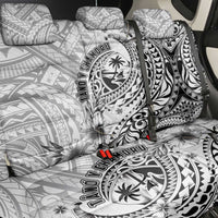 Guam-Land of the Chamorro Back Car Seat Cover Polynesian Tattoo Style Hibiscus and Plumeria Art LT03 - Polynesian Pride
