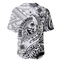 Guam-Land of the Chamorro Baseball Jersey Polynesian Tattoo Style Hibiscus and Plumeria Art LT03 - Polynesian Pride