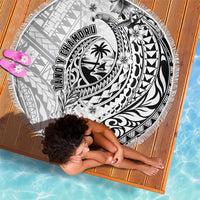 Guam-Land of the Chamorro Beach Blanket Polynesian Tattoo Style Hibiscus and Plumeria Art LT03 - Polynesian Pride