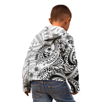 Guam-Land of the Chamorro Kid Hoodie Polynesian Tattoo Style Hibiscus and Plumeria Art LT03 - Polynesian Pride