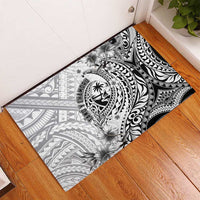 Guam-Land of the Chamorro Rubber Doormat Polynesian Tattoo Style Hibiscus and Plumeria Art LT03 - Polynesian Pride