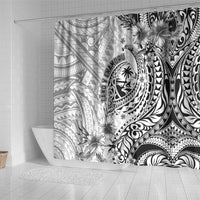 Guam-Land of the Chamorro Shower Curtain Polynesian Tattoo Style Hibiscus and Plumeria Art LT03 - Polynesian Pride