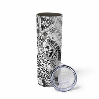 Guam-Land of the Chamorro Skinny Tumbler Polynesian Tattoo Style Hibiscus and Plumeria Art LT03 - Polynesian Pride
