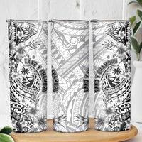 Guam-Land of the Chamorro Skinny Tumbler Polynesian Tattoo Style Hibiscus and Plumeria Art LT03 - Polynesian Pride