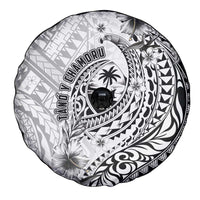 Guam-Land of the Chamorro Spare Tire Cover Polynesian Tattoo Style Hibiscus and Plumeria Art LT03 - Polynesian Pride