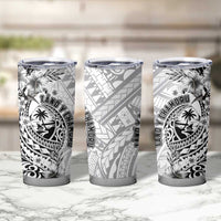 Guam-Land of the Chamorro Tumbler Cup Polynesian Tattoo Style Hibiscus and Plumeria Art LT03 - Polynesian Pride