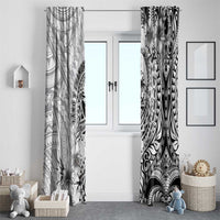 Guam-Land of the Chamorro Window Curtain Polynesian Tattoo Style Hibiscus and Plumeria Art LT03 - Polynesian Pride