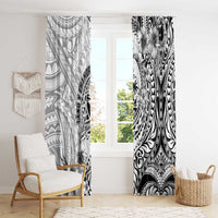 Guam-Land of the Chamorro Window Curtain Polynesian Tattoo Style Hibiscus and Plumeria Art LT03 - Polynesian Pride