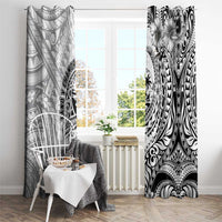 Guam-Land of the Chamorro Window Curtain Polynesian Tattoo Style Hibiscus and Plumeria Art LT03 - Polynesian Pride