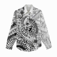 Guam-Land of the Chamorro Women Casual Shirt Polynesian Tattoo Style Hibiscus and Plumeria Art LT03 - Polynesian Pride