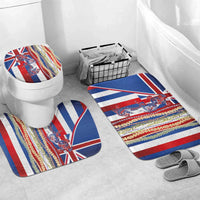 Hawaiian Sea Animals Bathroom Set with Lei and Flag Style