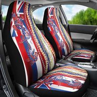 Hawaiian Sea Animals Car Seat Cover with Lei and Flag Style