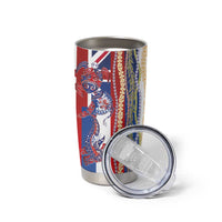 Hawaiian Sea Animals Tumbler Cup with Lei and Flag Style