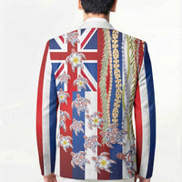 Hawaiian Polynesian Tribal Turtles Blazer with Lei and Flag Style