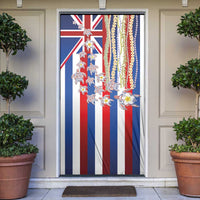 Hawaiian Polynesian Tribal Turtles Door Cover with Lei and Flag Style