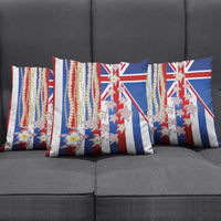Hawaiian Polynesian Tribal Turtles Pillow Cover with Lei and Flag Style