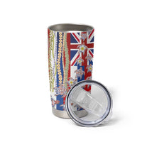 Hawaiian Polynesian Tribal Turtles Tumbler Cup with Lei and Flag Style