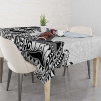 Hawaiian Tribal Manta Ray Tablecloth Kakau Tattoo and Polynesian Art Motif Pattern