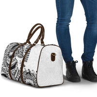 Hawaiian Tribal Manta Ray Travel Bag Kakau Tattoo and Polynesian Art Motif Pattern
