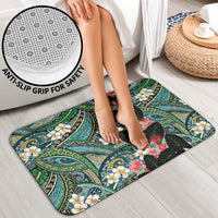 Hawaiian Taro Leaves and Ohia Lehua Bathroom Set Polynesian Tribal Art Tropical Plants Motifs Colorful LT03 - Polynesian Pride
