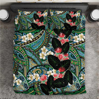 Hawaiian Taro Leaves and Ohia Lehua Bedding Set Polynesian Tribal Art Tropical Plants Motifs Colorful LT03 Multicolor - Polynesian Pride