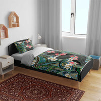 Hawaiian Taro Leaves and Ohia Lehua Bedding Set Polynesian Tribal Art Tropical Plants Motifs Colorful LT03 - Polynesian Pride