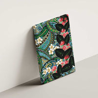 Hawaiian Taro Leaves and Ohia Lehua Canvas Wall Art Polynesian Tribal Art Tropical Plants Motifs Colorful LT03 - Polynesian Pride