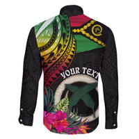 Personalised Vanuatu 44th Anniversary Family Matching Puletasi and Hawaiian Shirt Boars Tusk Tugeta Yumi Selebretem Indipendens Dei LT03 - Polynesian Pride