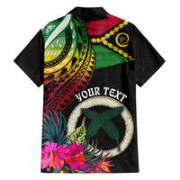 Personalised Vanuatu 44th Anniversary Family Matching Tank Maxi Dress and Hawaiian Shirt Boars Tusk Tugeta Yumi Selebretem Indipendens Dei LT03 - Polynesian Pride