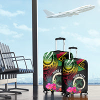 Personalised Vanuatu 44th Anniversary Luggage Cover Boars Tusk Tugeta Yumi Selebretem Indipendens Dei LT03 - Polynesian Pride